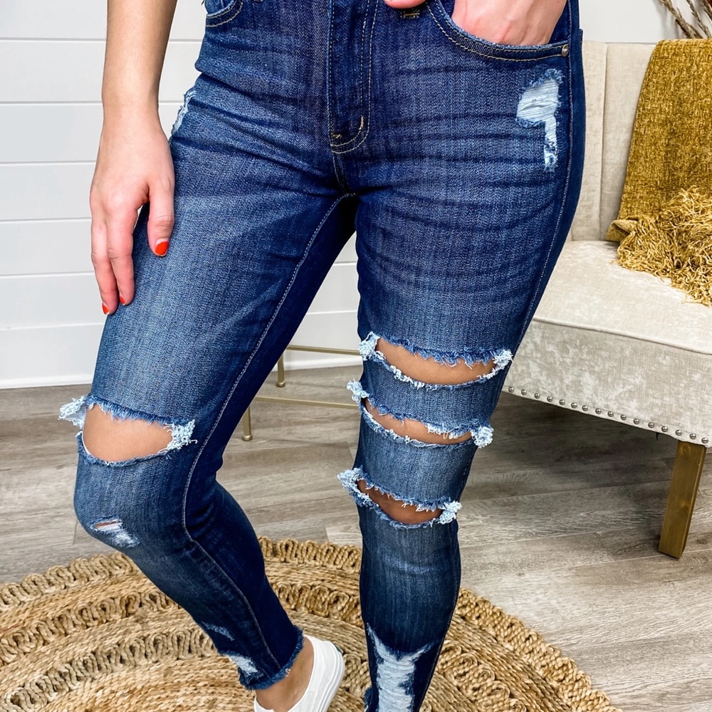KanCan Edge Of Glory Distressed Ankle Jeans
